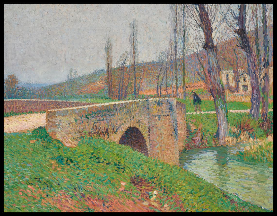 Le pont, temps gris
