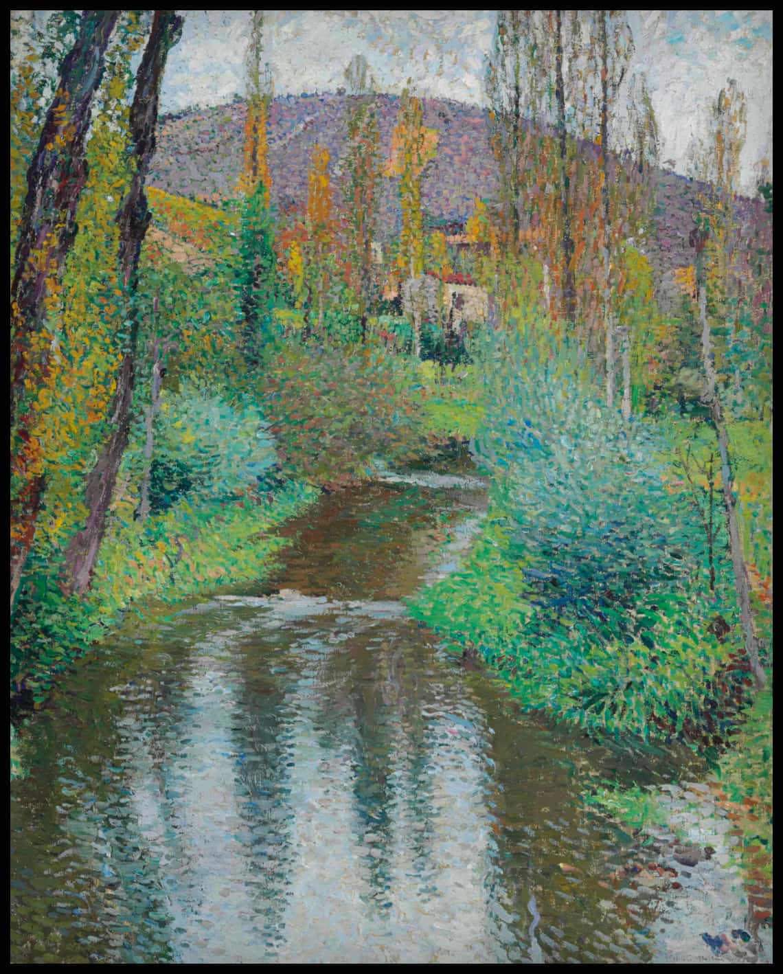 Le vert et les premières maisons de Labastide