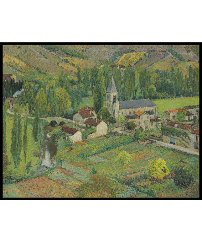 L'Eglise, l'école et le pont de Labastide-du-Vert