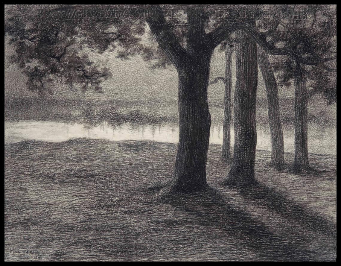 Paysage au clair du lune