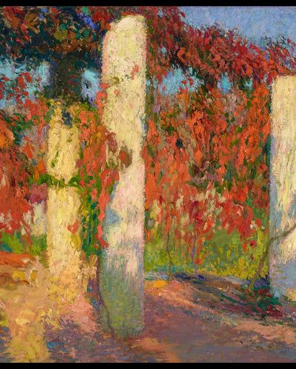 Pergola de la cuisine de Marquayrol en automne
