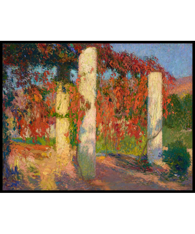 Pergola de la cuisine de Marquayrol en automne