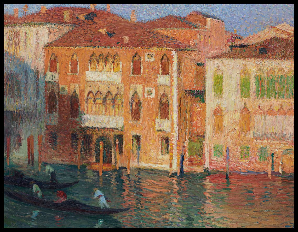 Venise, palais et gondoliers sur le Grand Canal
