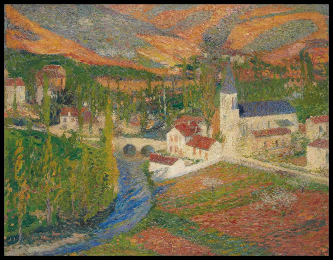 Vue de Labastide-du-Vert au printemps depuis le parc de Marquayrol
