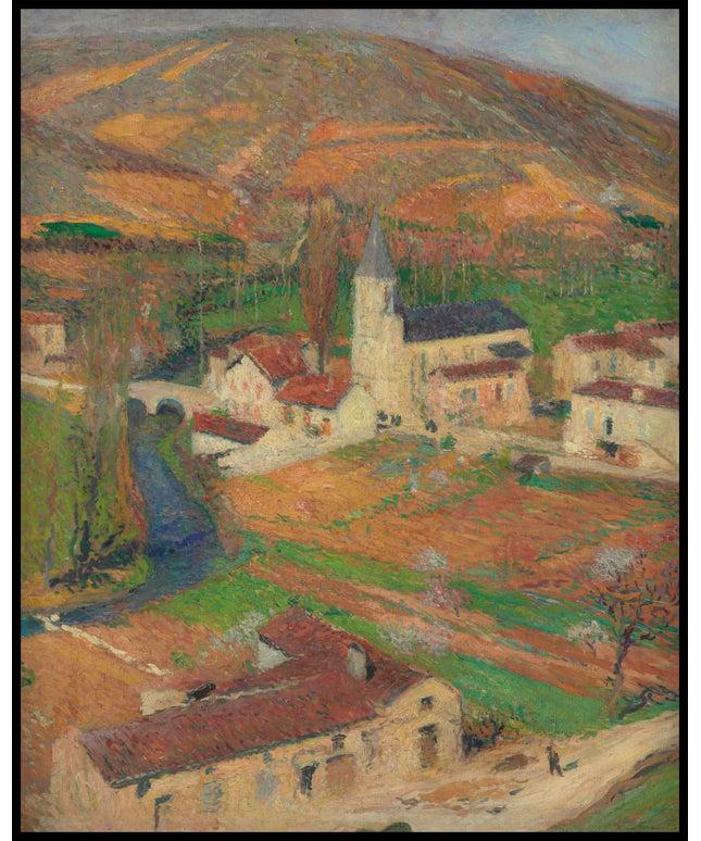 Vue de Labastide du Vert au printemps depuis le parc de Marquayrol