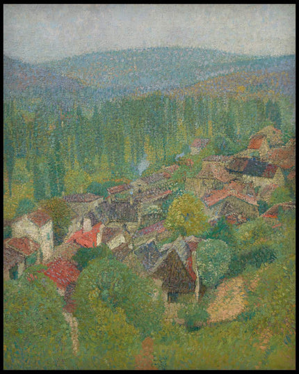 Vue des toits de Labastide-du-Vert en été