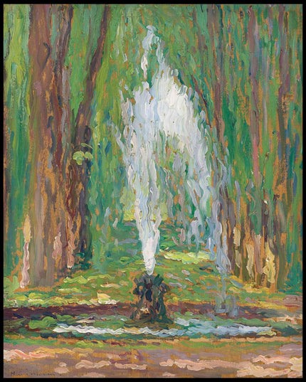 Vue d'une fontaine dans une allée du parc de Versailles