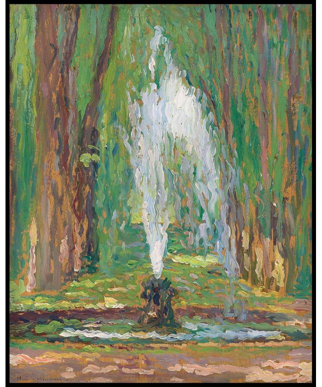 Vue d'une fontaine dans une allée du parc de Versailles