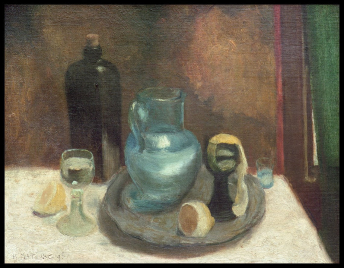 Still Life with a Lemon or The Blue Carafe