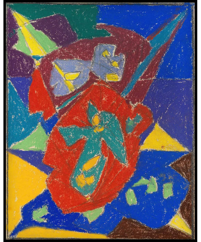 Engel auf rotem Fond