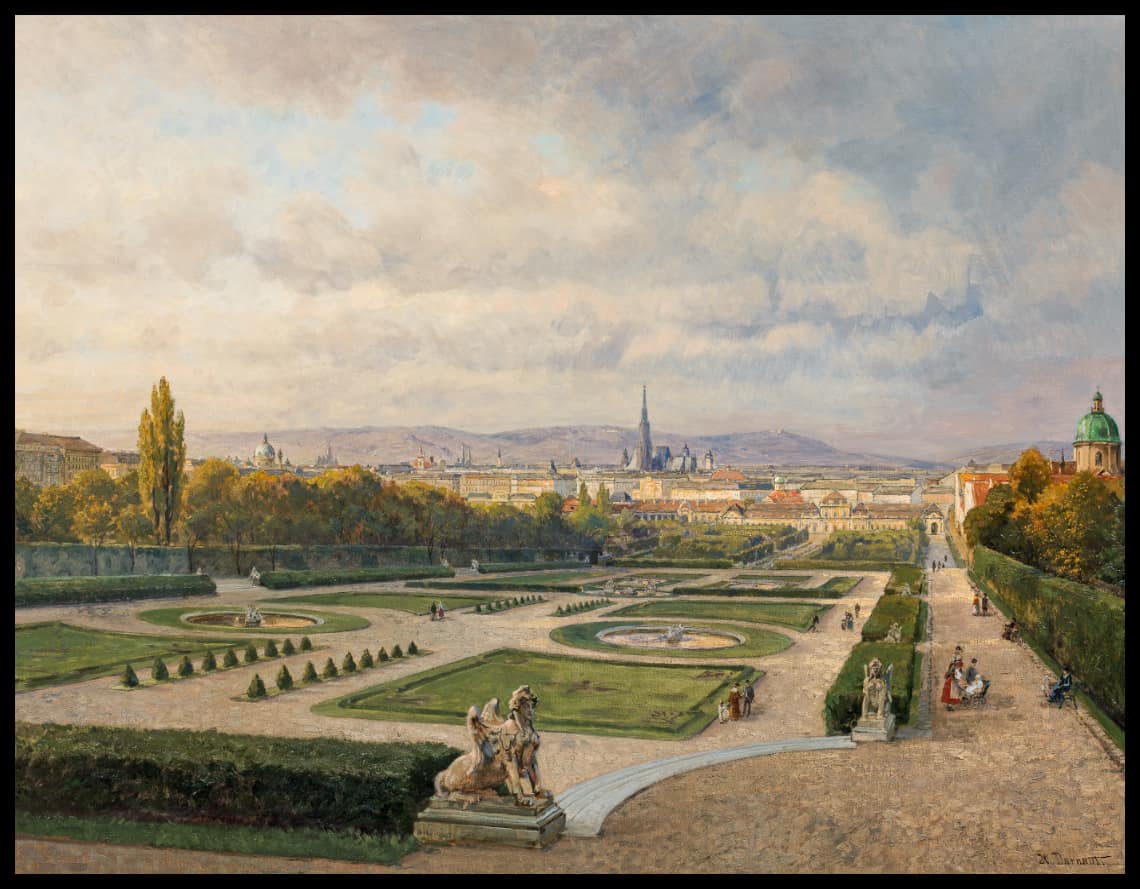 Blick vom Belvedere auf Wien