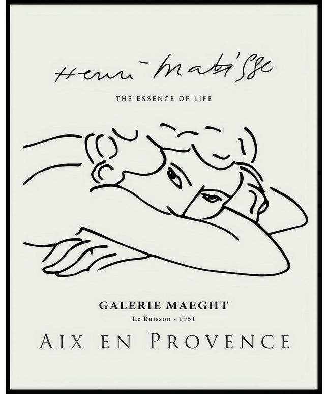 Ein Poster von einer auf dem Bauch liegenden, weiblichen Figur in Schwarz auf einem beigen Hintergrund im Stil eines Plakats für eine Galerie Ausstellung.