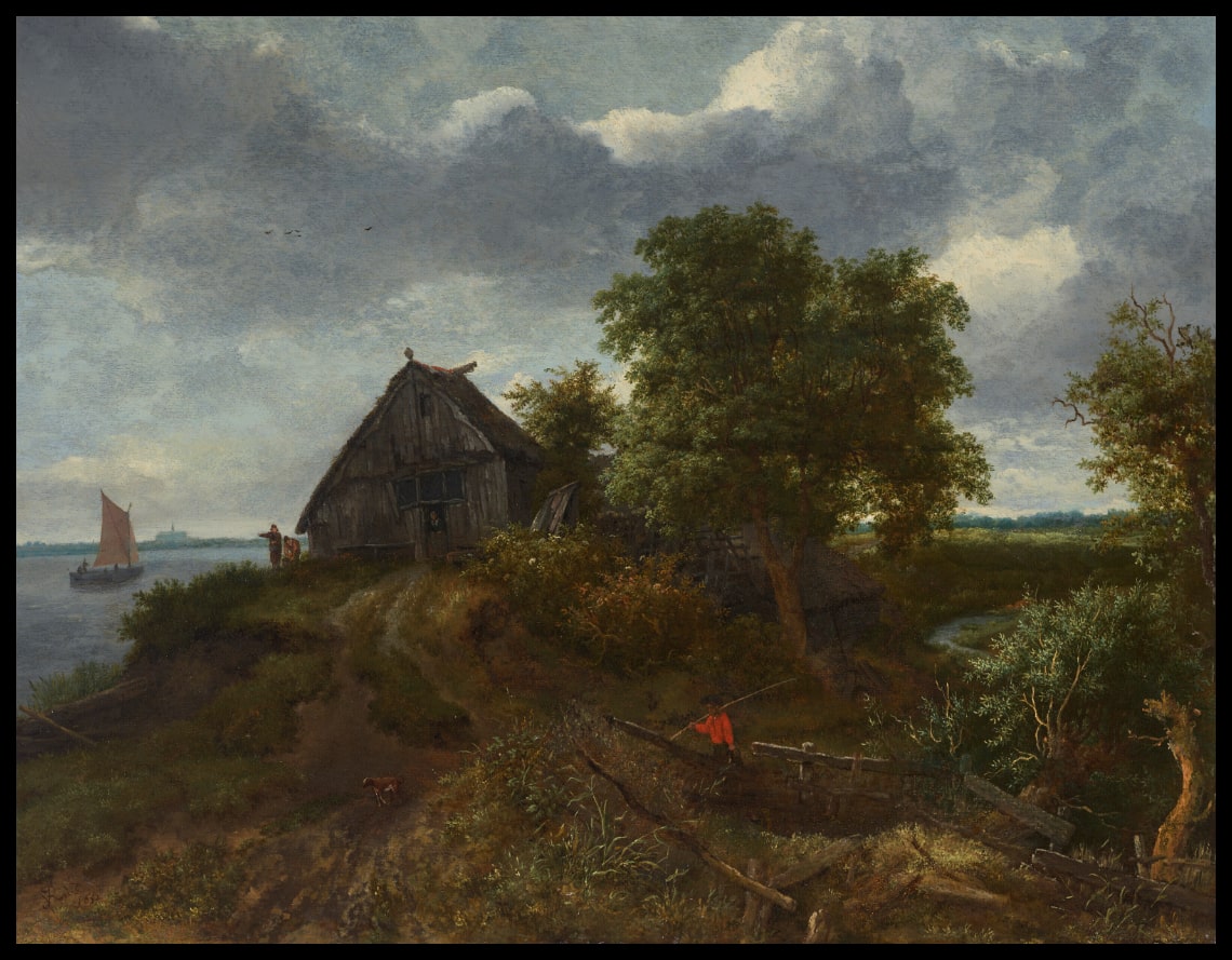 A dune landscape with a distant view of Haarlem