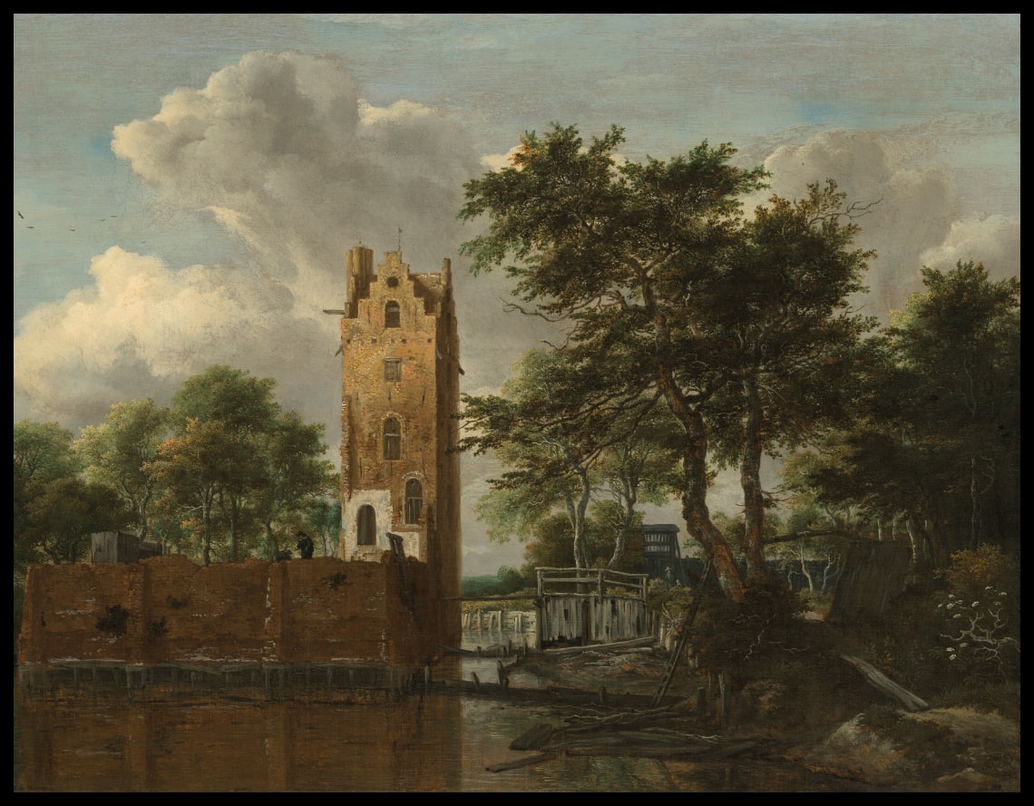 The tower of Kostverloren on the river Amstel