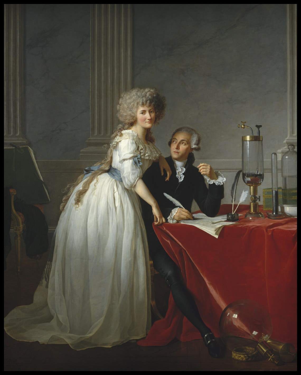 Antoine Laurent Lavoisier and his wife Marie Anne Pierrette Paulze