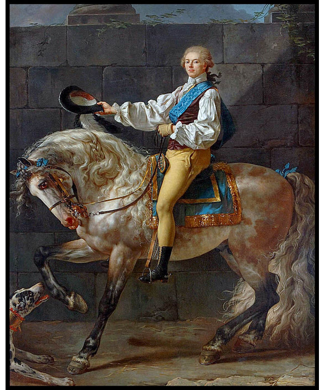 Porträt von Stanisław Kostka Potocki zu Pferde