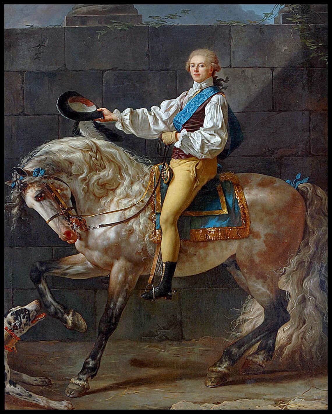 Portrait of Stanisław Kostka Potocki on horseback