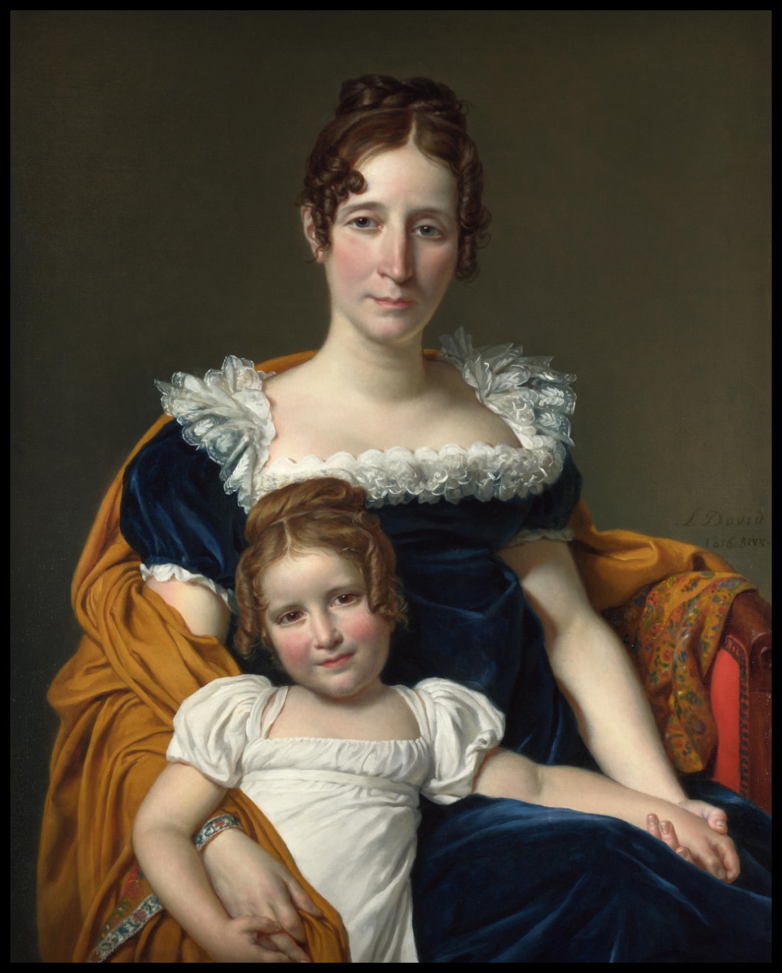 Portrait of the Comtesse Vilain XIV and Her Daughter