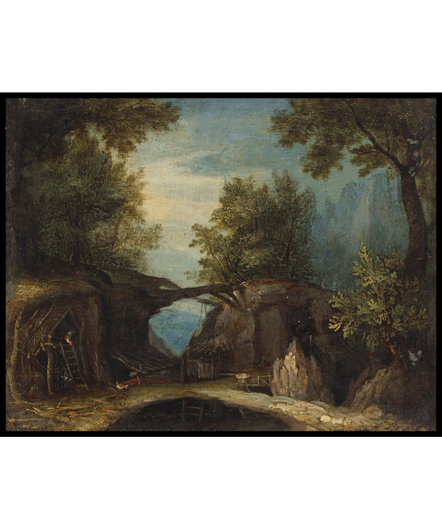 A clearing in a landscape with a hermitage