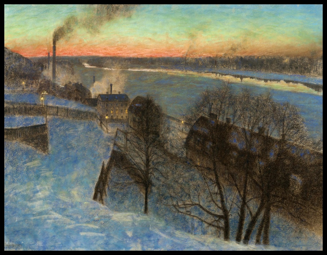 Evening in February Riddarfjarden