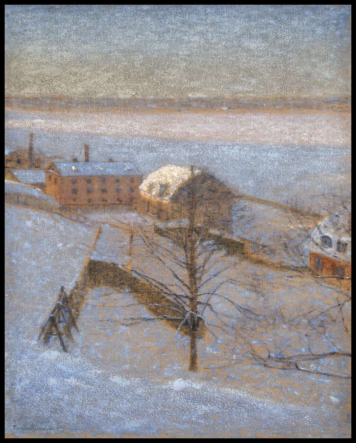 Scène hivernale à Stockholm