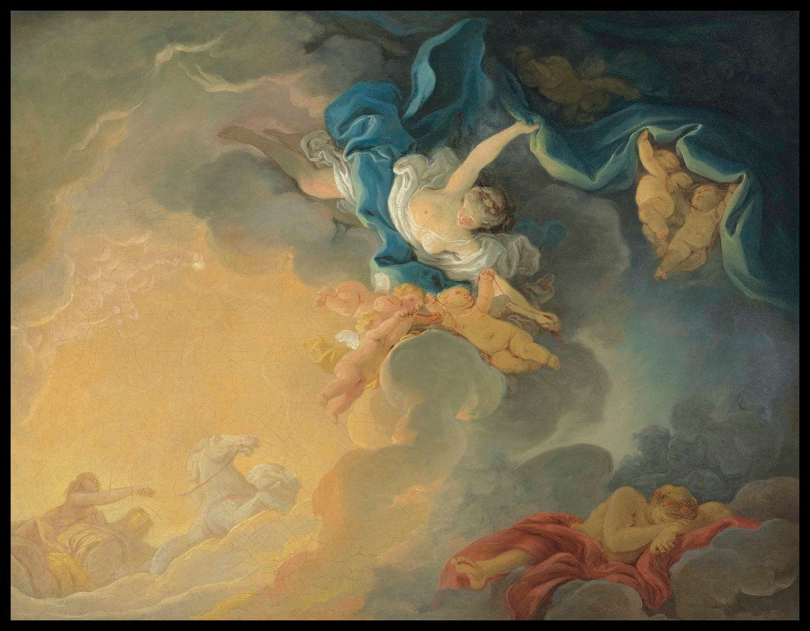 The goddess Aurora triumphs over night