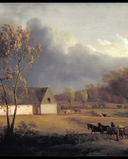 A Storm Brewing behind a Farmhouse in Zealand