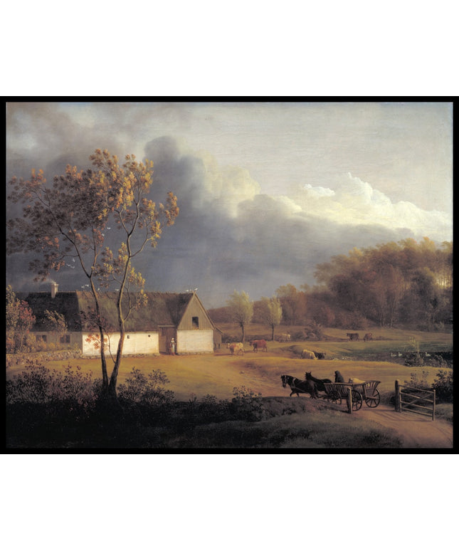 A Storm Brewing behind a Farmhouse in Zealand
