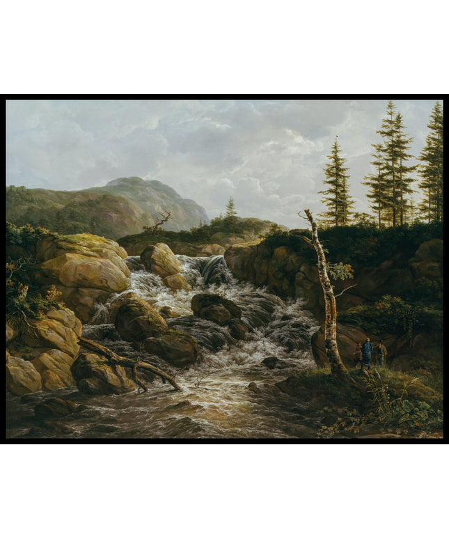 Mountainous Landscape with a Waterfall, Norway