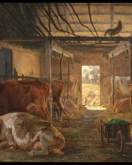 A Cowshed on a Farm at Vejby, Zealand