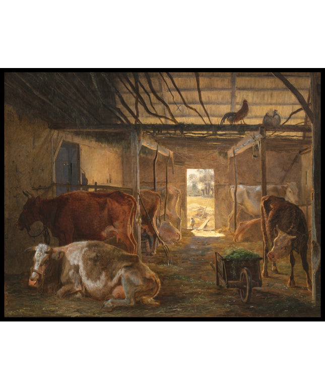 A Cowshed on a Farm at Vejby, Zealand