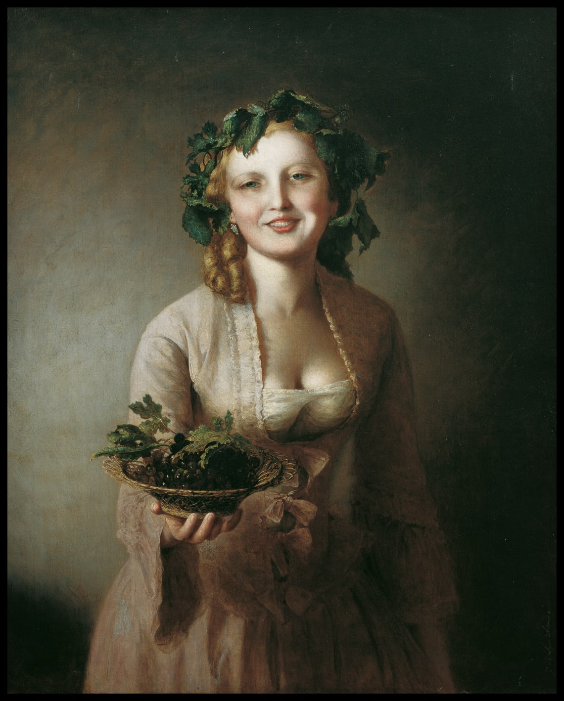 Lexi with the grapes