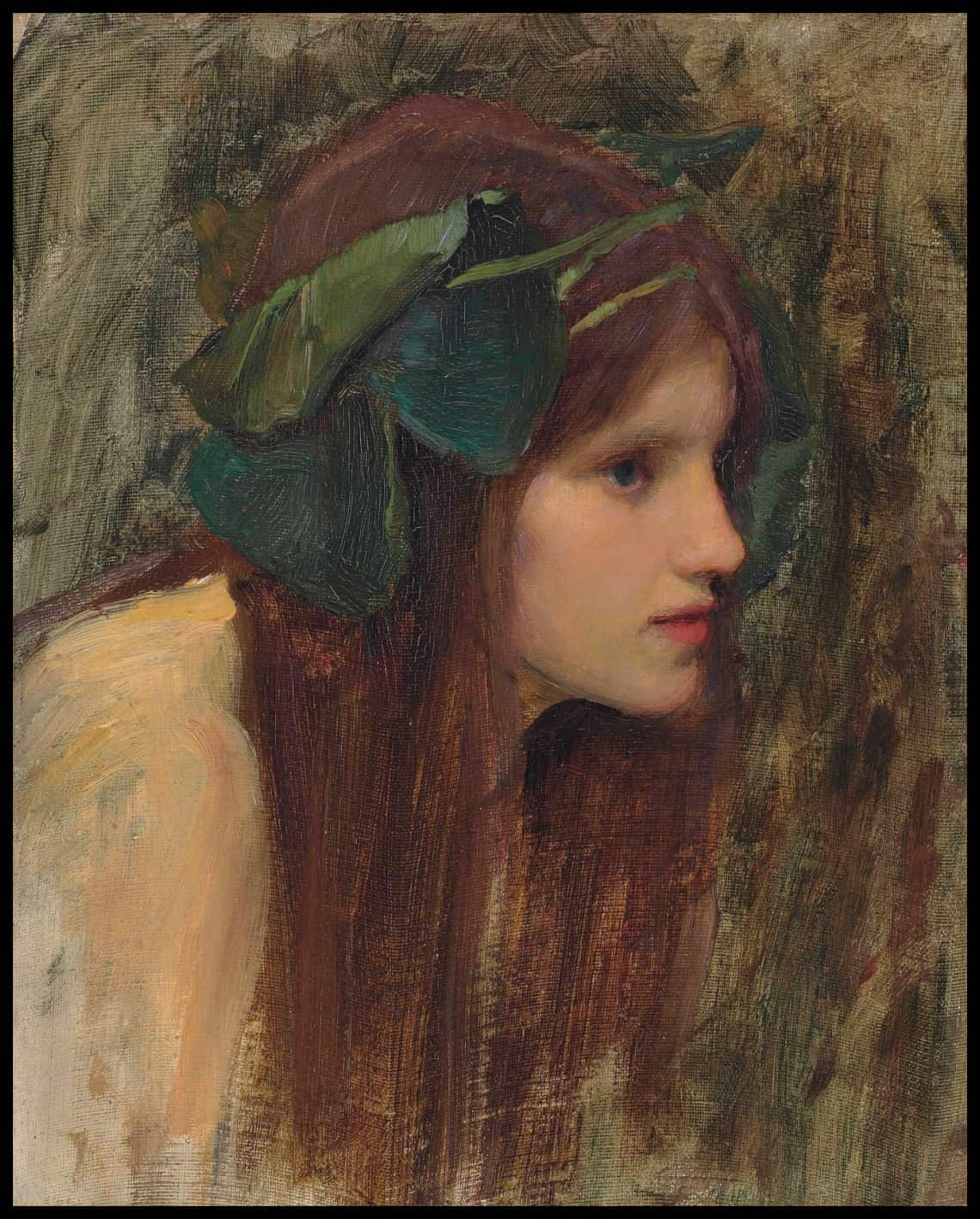 Étude de tête de femme pour A Naiad