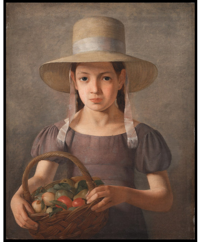 A Girl with Fruits in a Basket