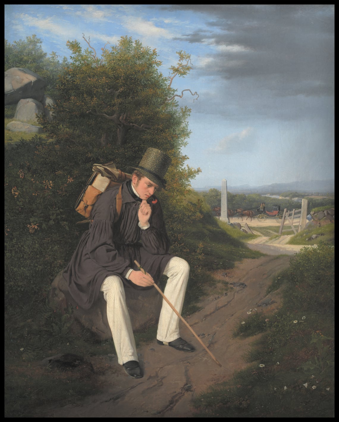 An Artist Resting by the Roadside