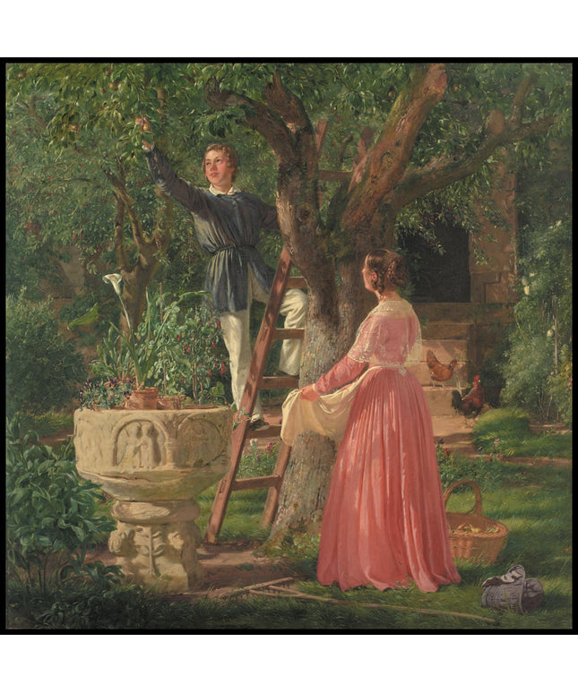 The Ancient Baptismal Font in the Garden