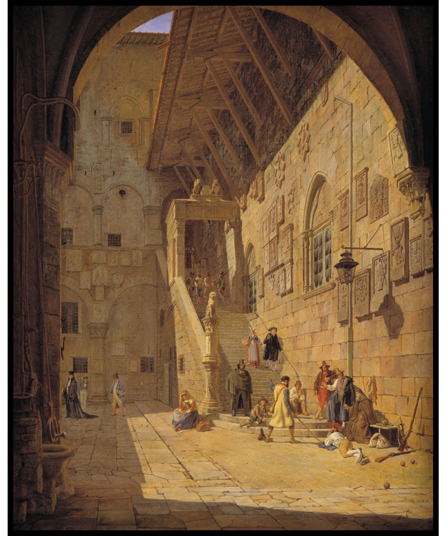 The Courtyard of the Palazzo del Bargello. Florence