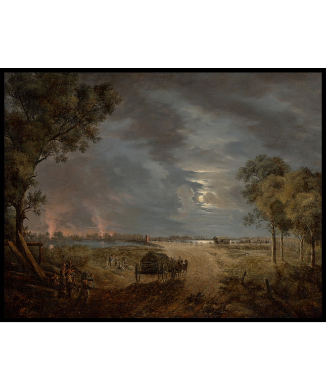 Ansicht der Übergangsbrücke der Französischen Armee in die Lobau