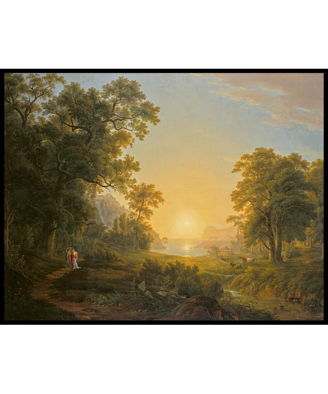 Waldlandschaft mit Sonnenaufgang