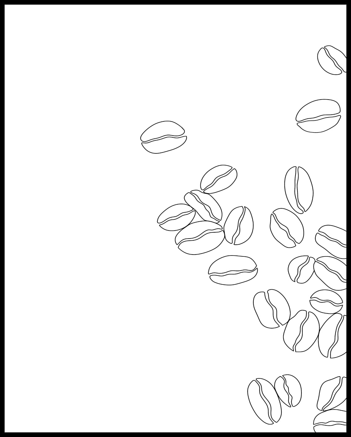 Coffee Beans Line Art Poster