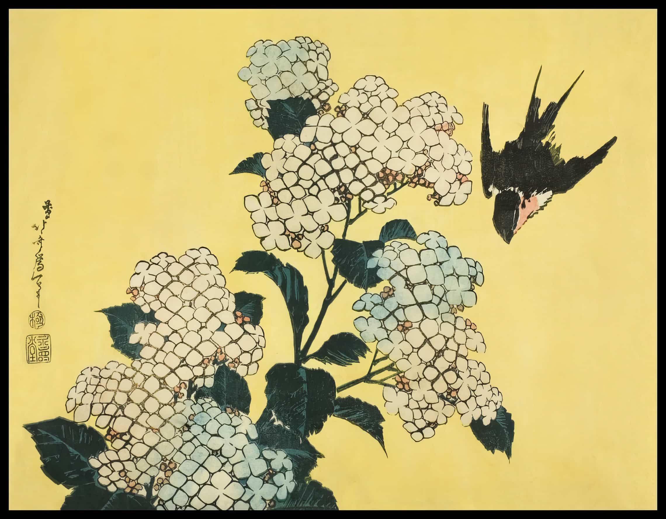Hydrangea & Swallow