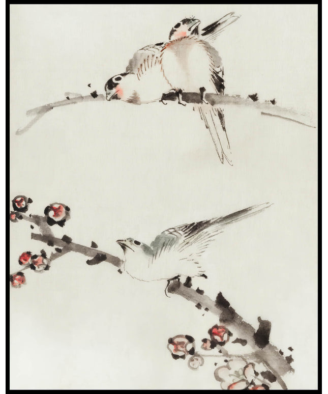 Three Birds On Branches