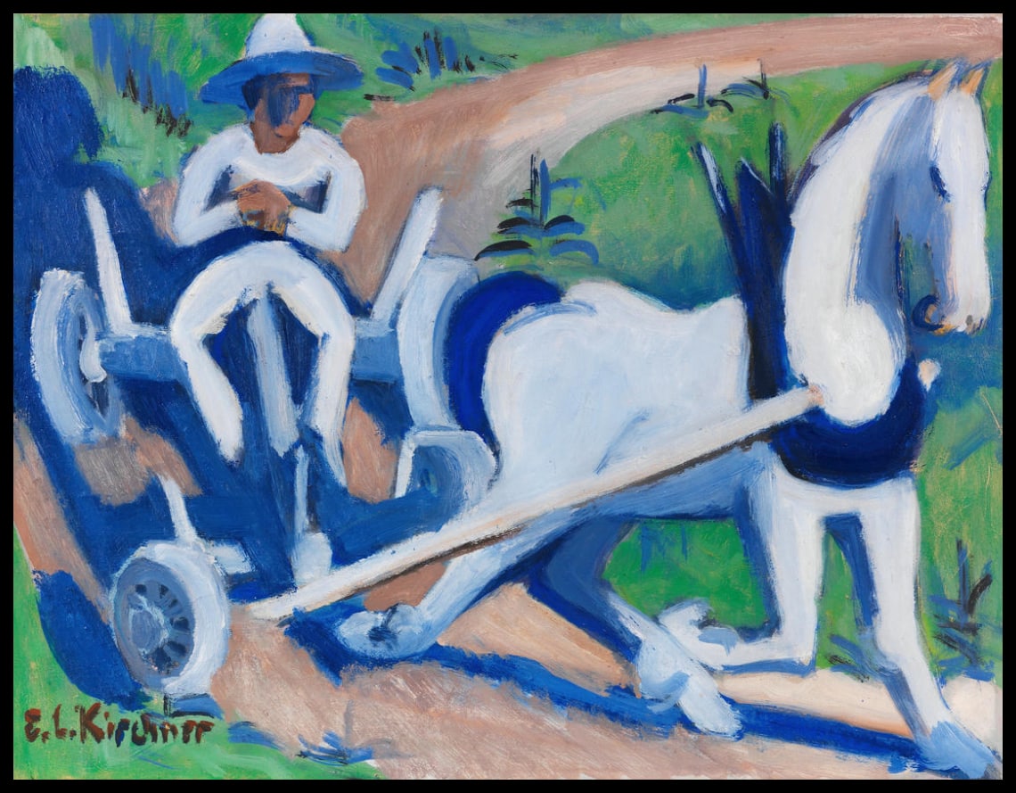 Voiture de ferme avec cheval