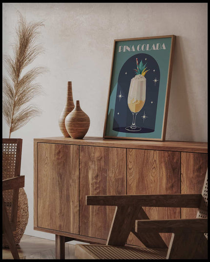 Pina Colada Cocktail Poster