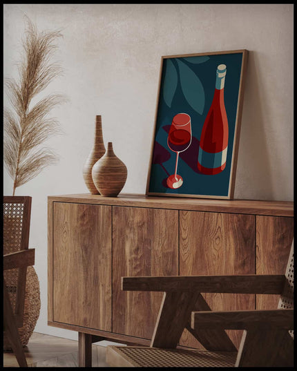 Wine Tasting Illustration Poster