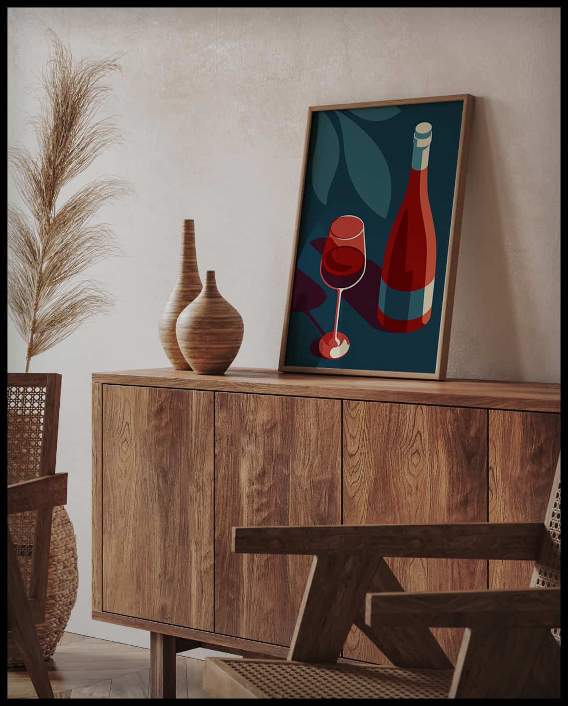 Wine Tasting Illustration Poster