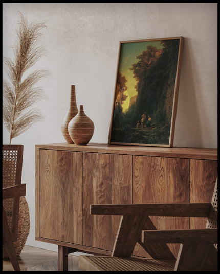 Badende Frauen in einer Schlucht