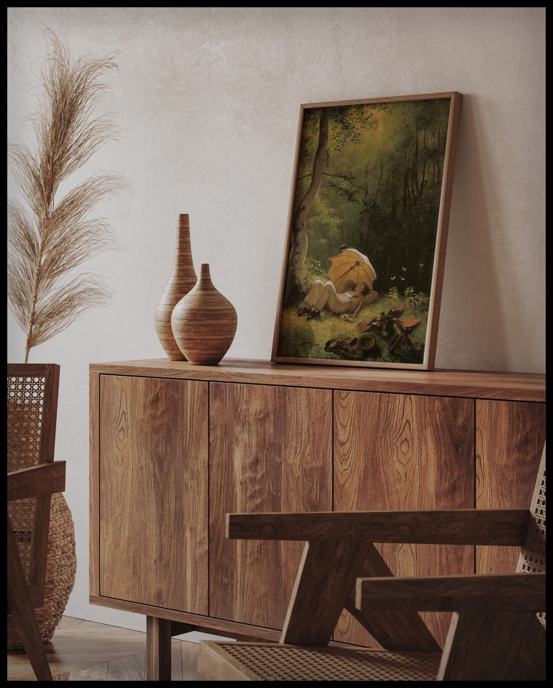 Le peintre dans une clairière