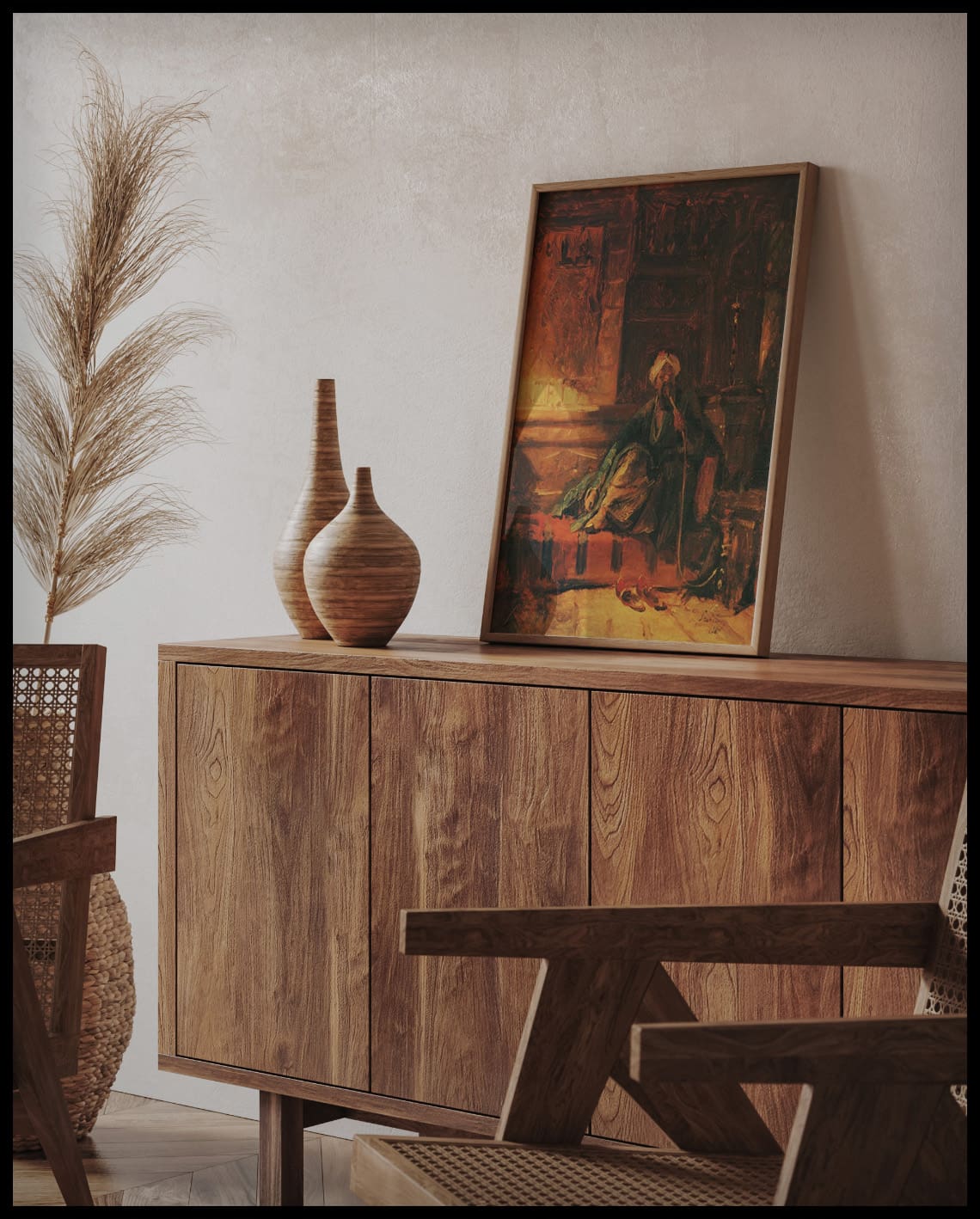 Tchibouk Oriental fumant sur un divan