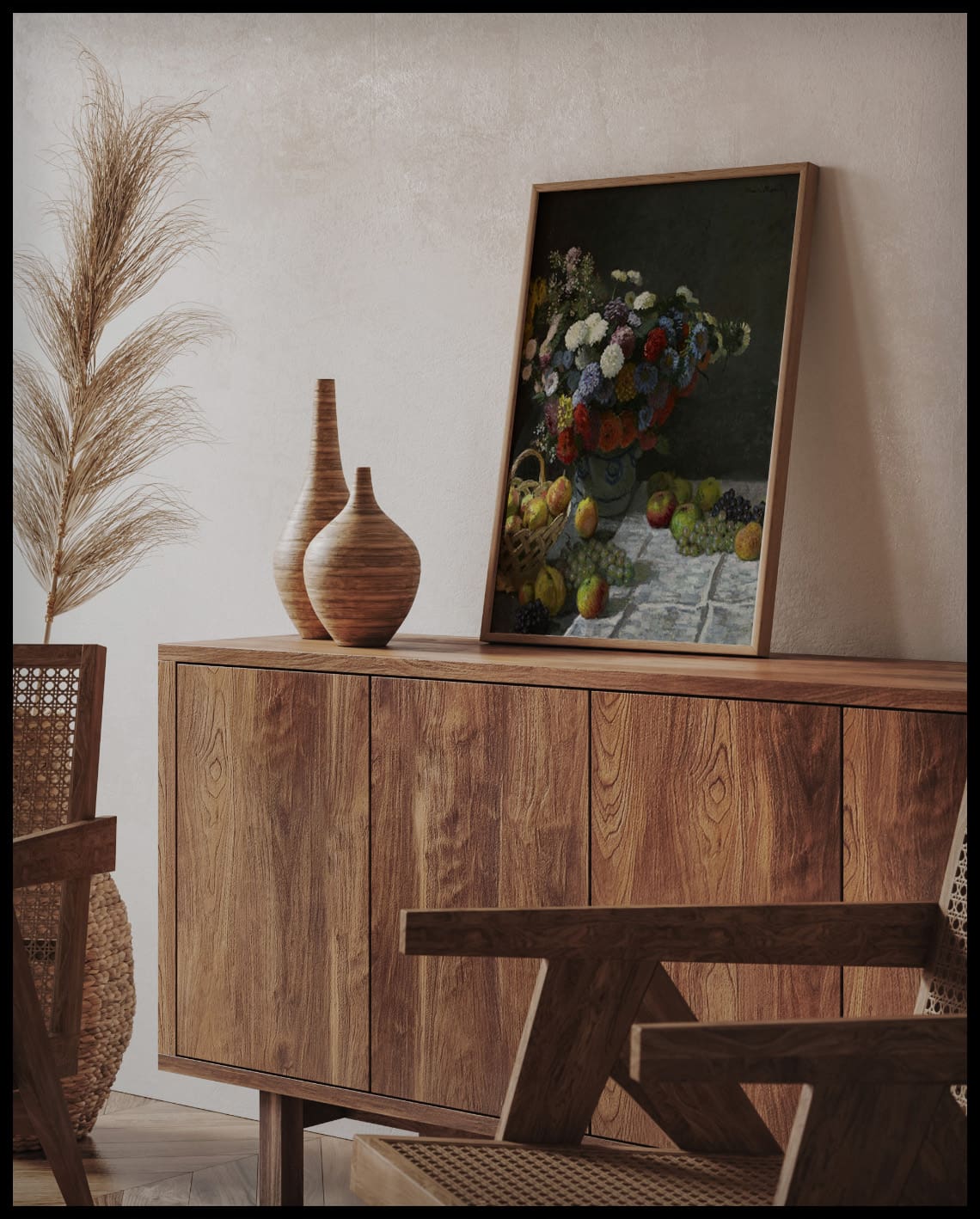 Still Life With Flowers And Fruit